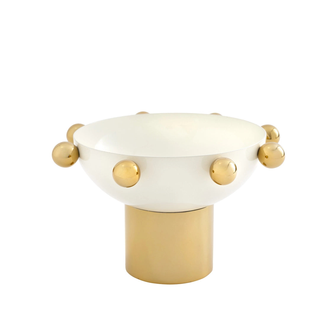 Temari White and Gold Bowl