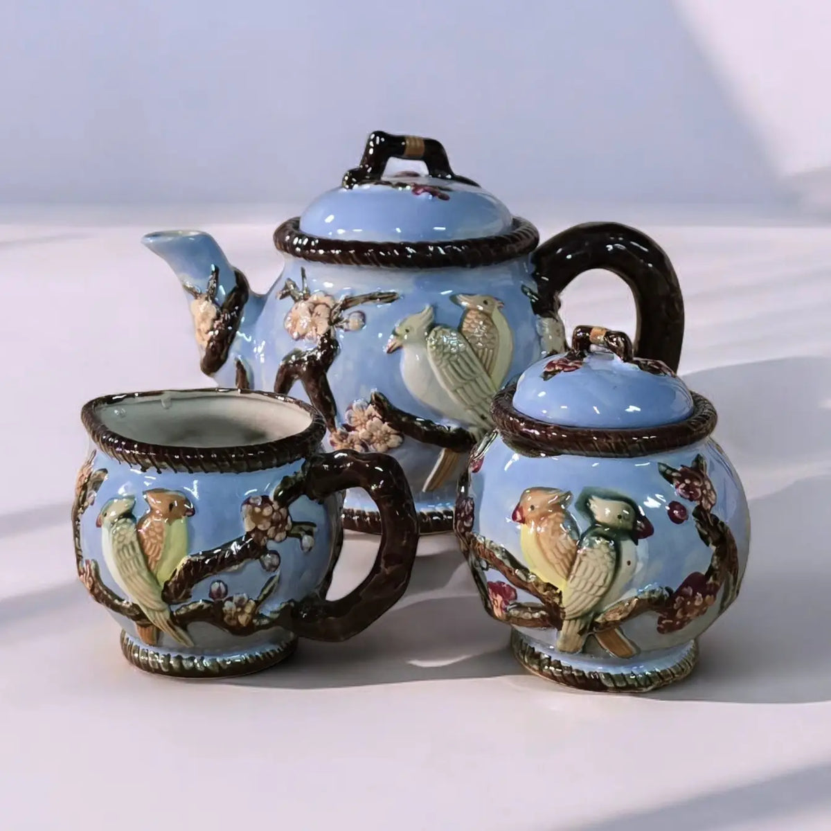 3-Piece Asian Bird Pattern Tea Set | Elevated Tea Set
