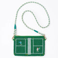 Handmade Leila Tennis Seed Bead Clutch with Strap