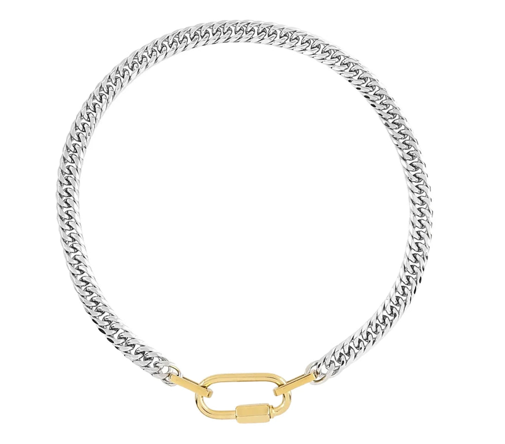 Evil Eye Carabiner 3-Strand Necklace | Layered Necklace