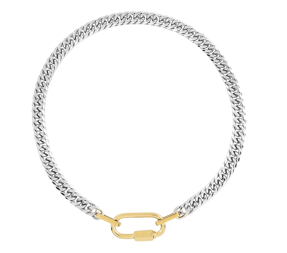 Evil Eye Carabiner 3-Strand Necklace | Layered Necklace