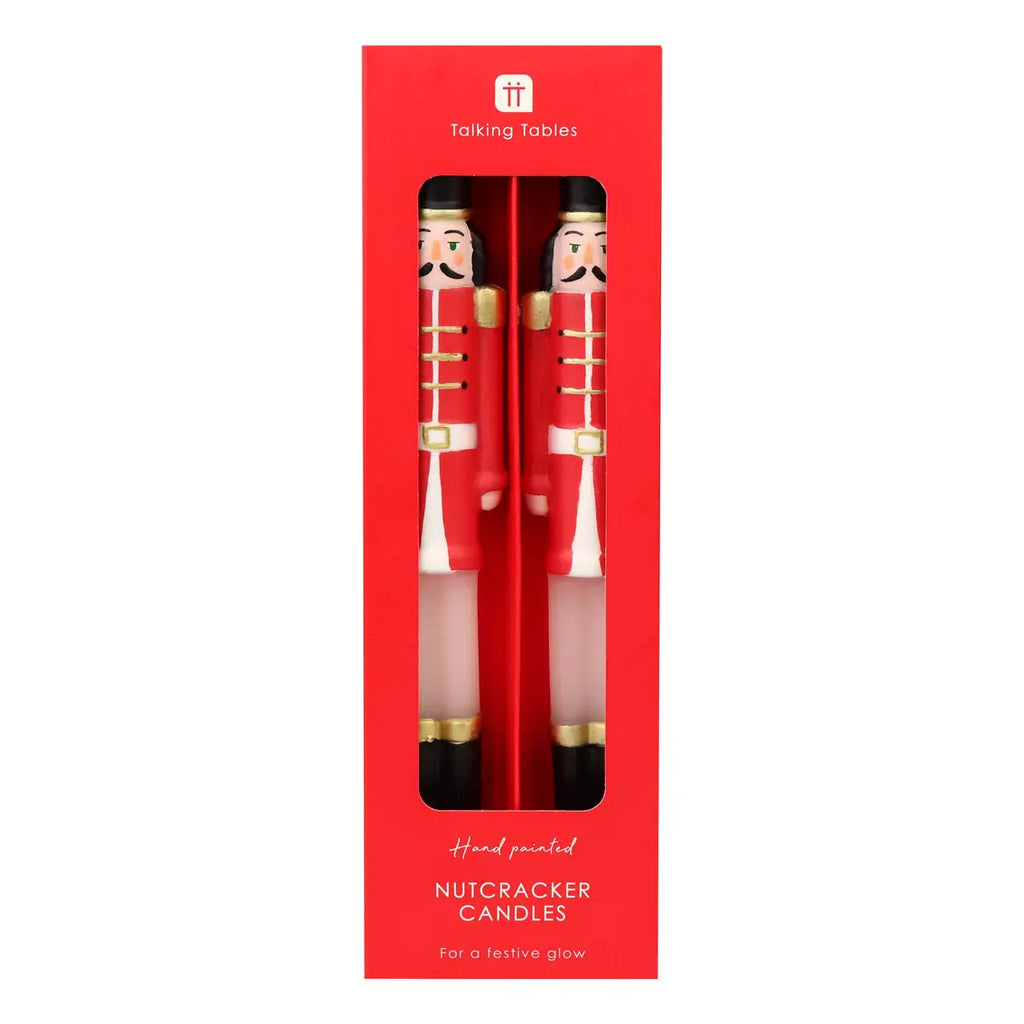 Set of 9" Nutcracker Christmas Candles | Traditional Christmas Home Decor