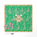 Preppy Chinoiserie Bamboo Cheetah Mahjong Mat | Chic Game Decor - PREORDER