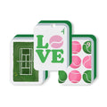 Lucite Mahjong Tennis Ornament | Designer Sport Motif | 4" x 3"