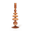 Taper Candlestick | Colored Glass | Champagne