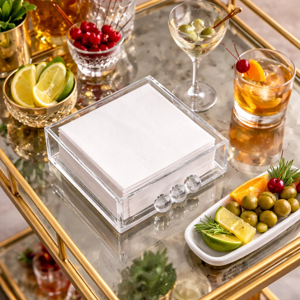 Bubble Accented Cocktail Napkin Holder