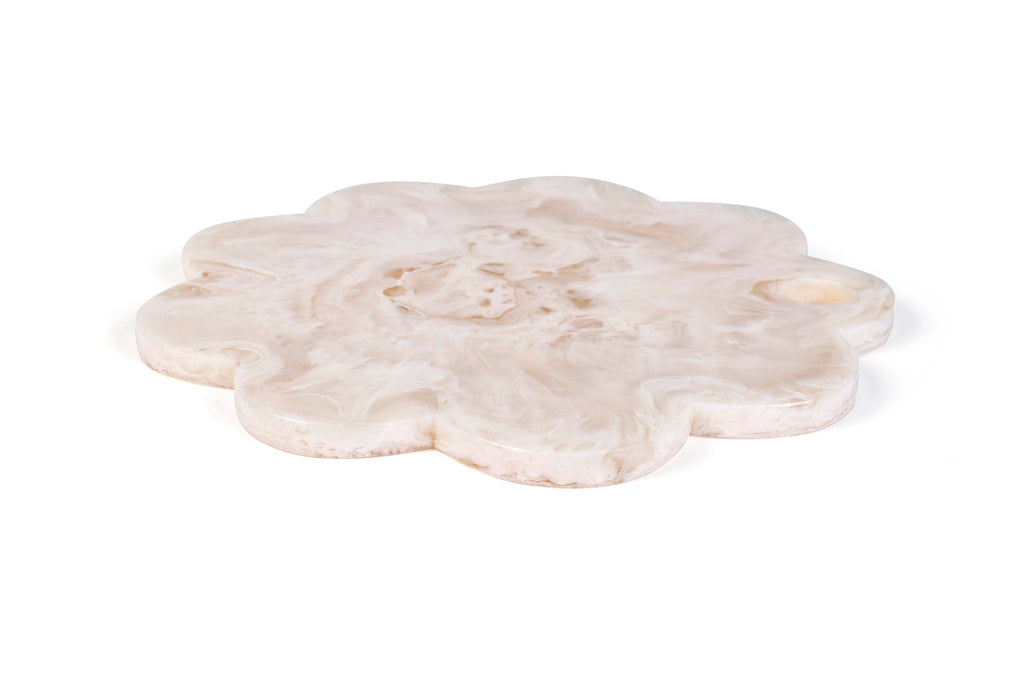 9" Scallop Resin Cheese Charcuterie Board
