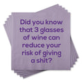Did you Know That 3 Glasses of Wine Cocktail Napkins